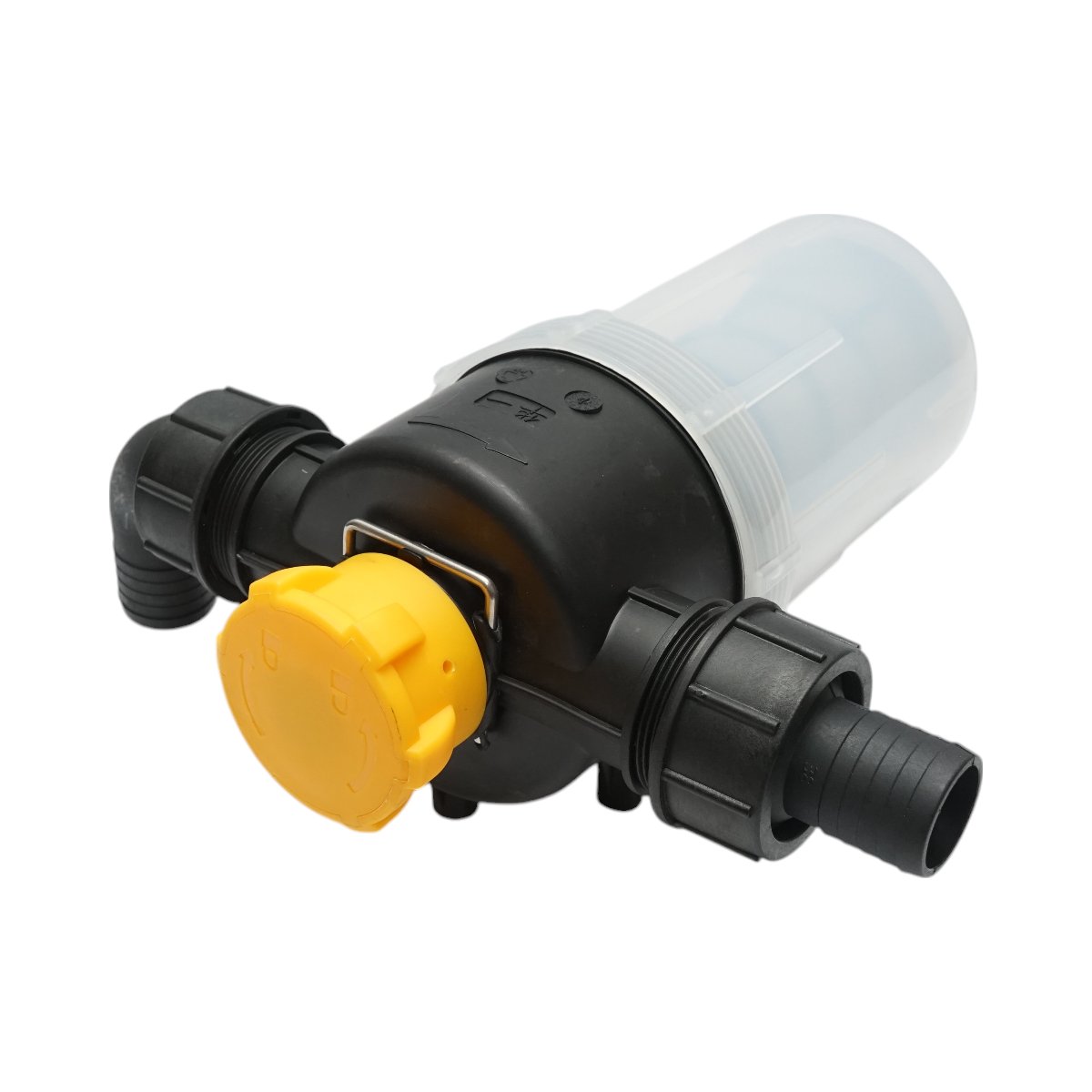 Filtru erbicidator transparent cu sita si valva autocuratare, racord 38mm